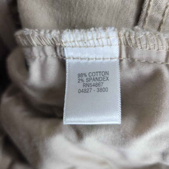 CJ Banks Boot Cut Pants Plus Size 18W 18 38" Waist Khaki Tan Beige Denim Canvas - Picture 5 of 5